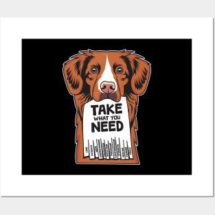 Toller Nova Scotia Duck Tolling Retriever Biting A Paper Of Choice Posters and Art